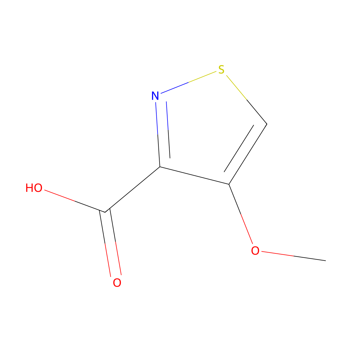 4-Methoxy-1,2-thiazole-3-carboxylic acid molecular structure, CAS 1140040-06-7