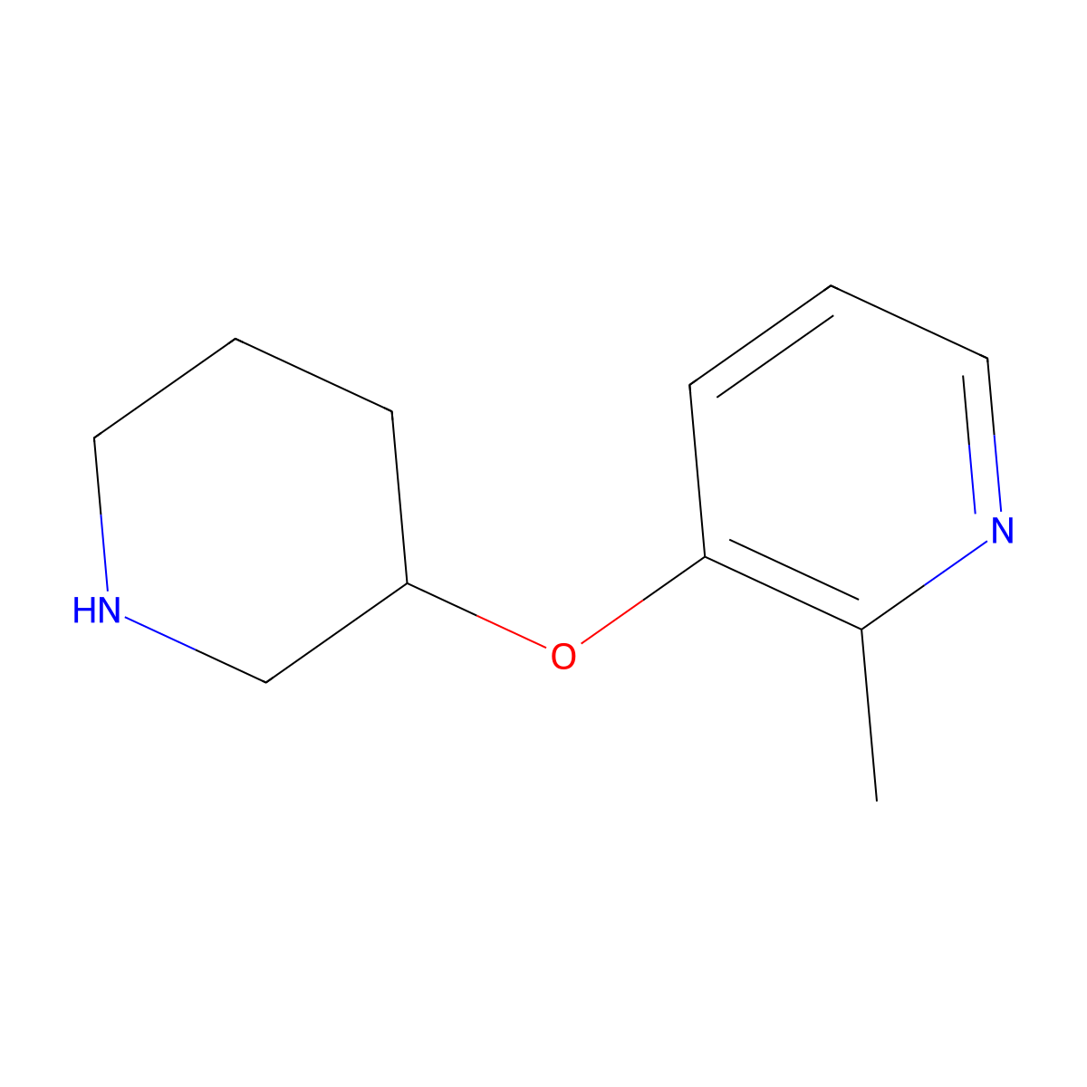 2-Methyl-3-(piperidin-3-yloxy)pyridine molecular structure, CAS 1140066-84-7