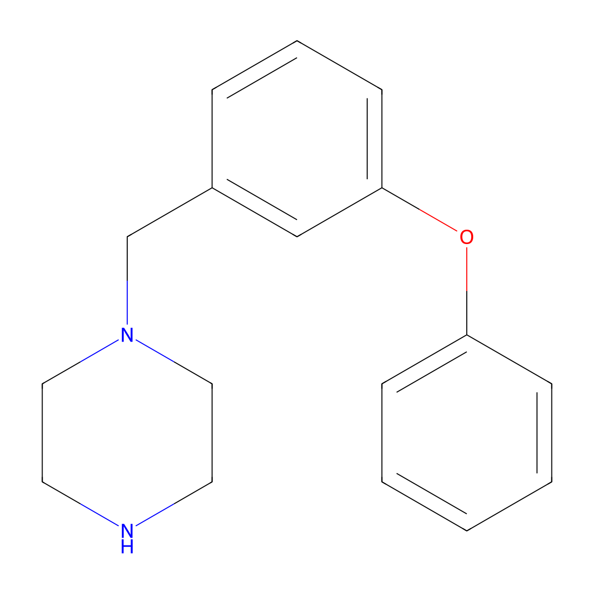 1-[(3-Phenoxyphenyl)methyl]piperazine molecular structure, CAS 114010-96-7