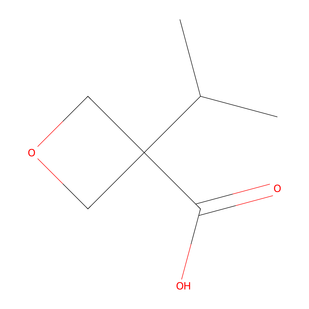 3-(Propan-2-yl)oxetane-3-carboxylic acid molecular structure, CAS 114012-39-4