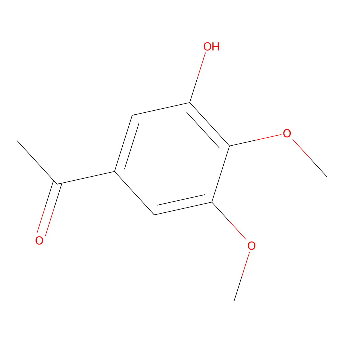 1-(3-Hydroxy-4,5-dimethoxyphenyl)ethan-1-one molecular structure, CAS 114012-82-7