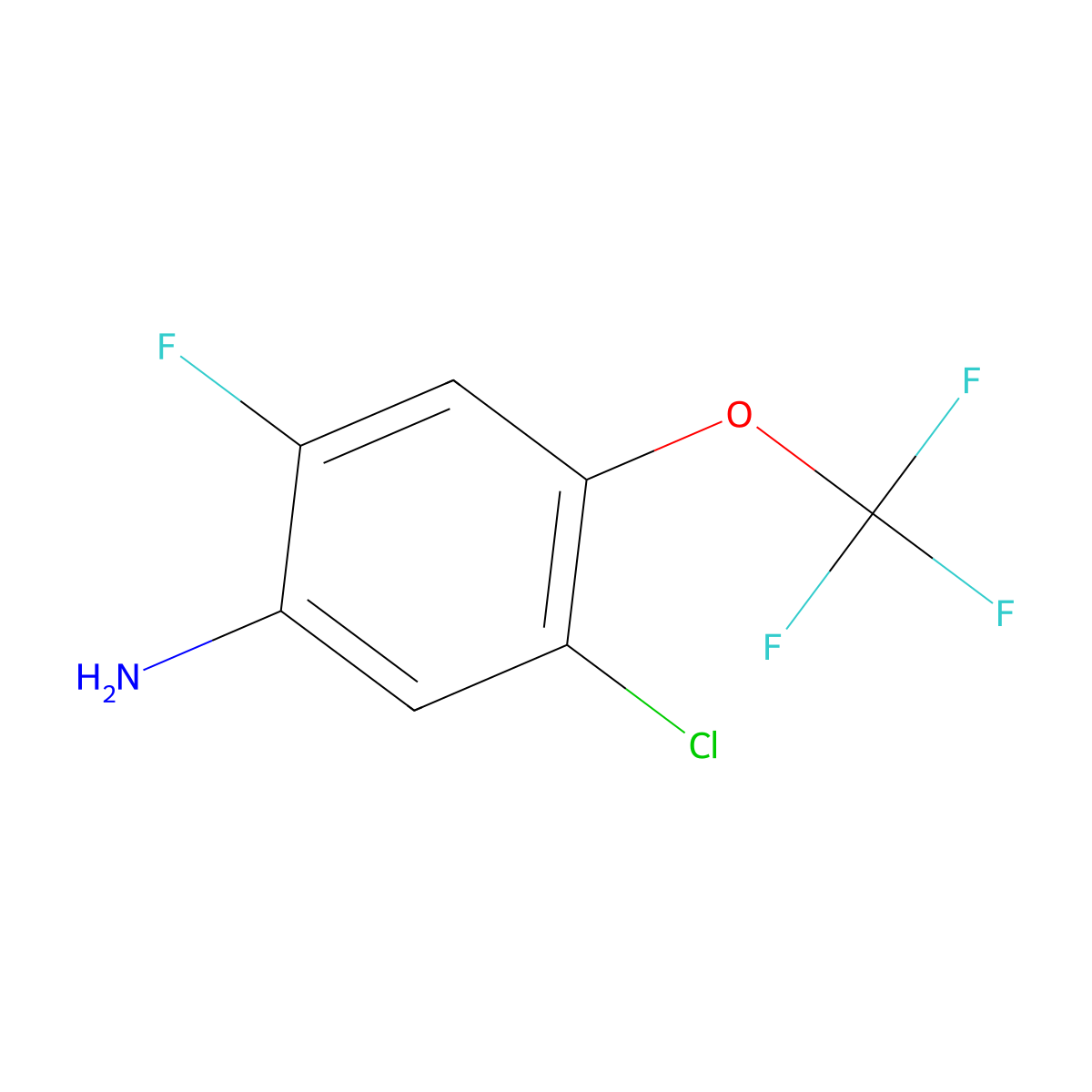 5-Chloro-2-fluoro-4-(trifluoromethoxy)aniline molecular structure, CAS 114021-44-2