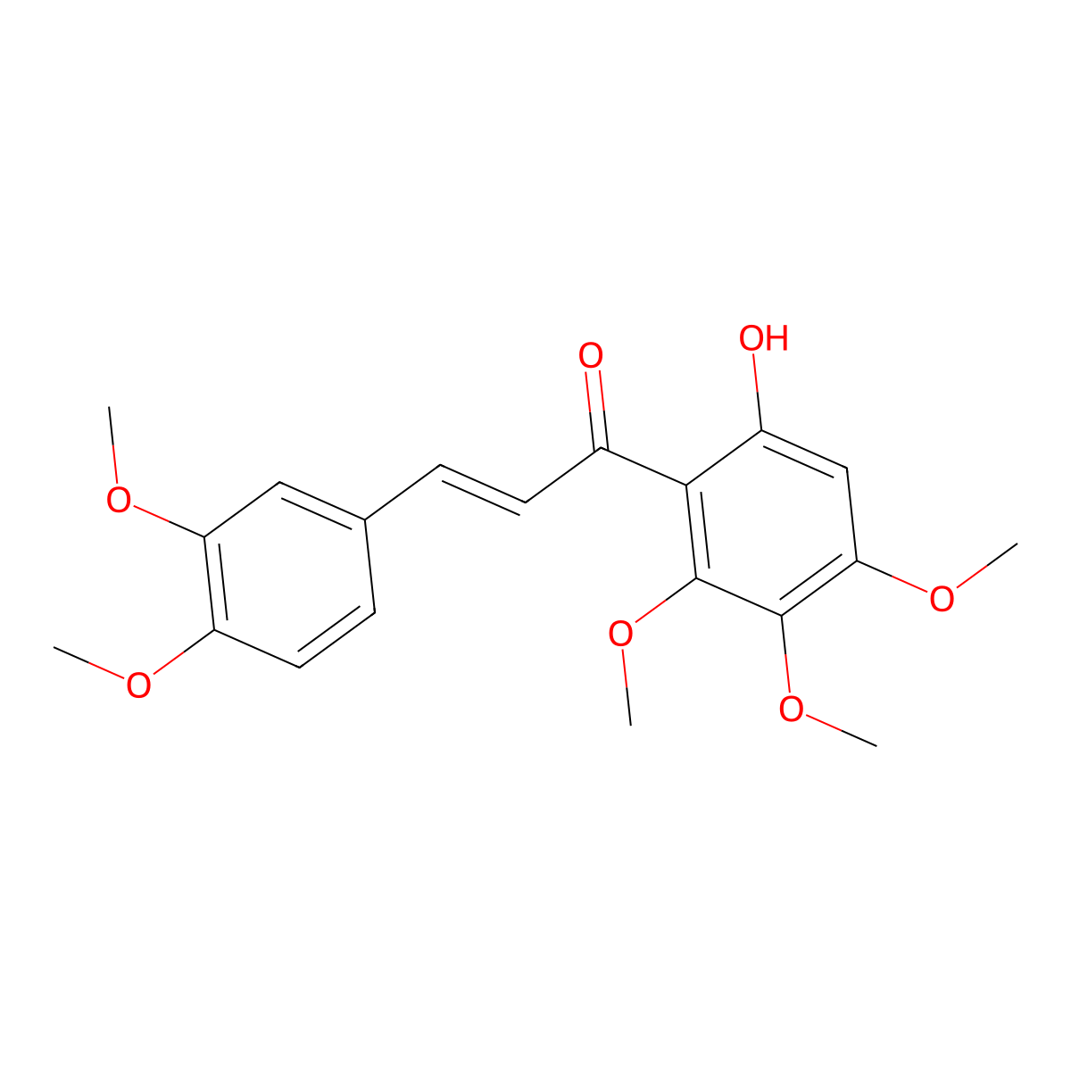 6'-Hydroxy-3,4,2',3',4'-pentamethoxychalcone molecular structure, CAS 114021-62-4