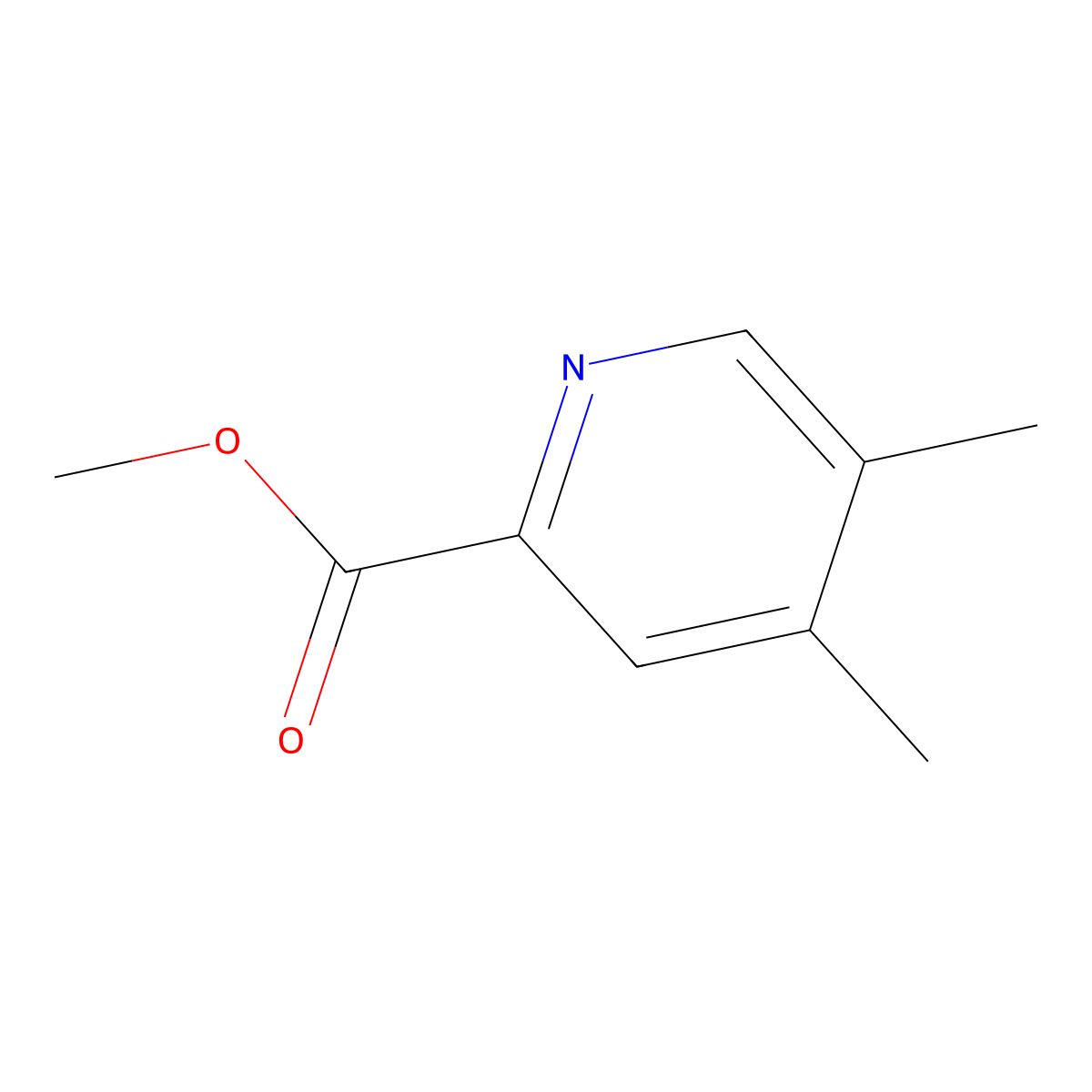2-Pyridinecarboxylic acid, 4,5-dimethyl-, methyl ester molecular structure, CAS 1140239-80-0