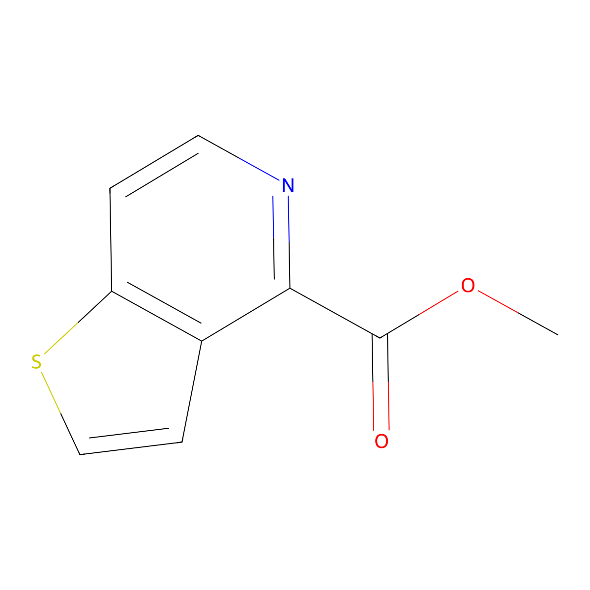 Methyl thieno[3,2-C]pyridine-4-carboxylate molecular structure, CAS 1140239-89-9