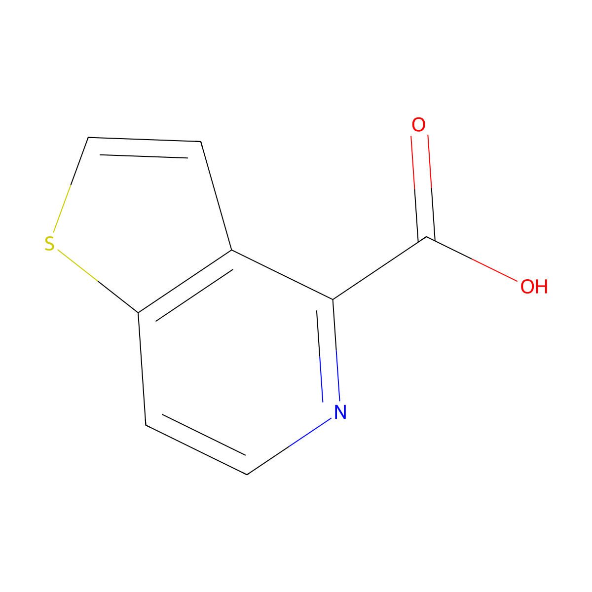 Thieno[3,2-c]pyridine-4-carboxylic acid molecular structure, CAS 1140239-91-3