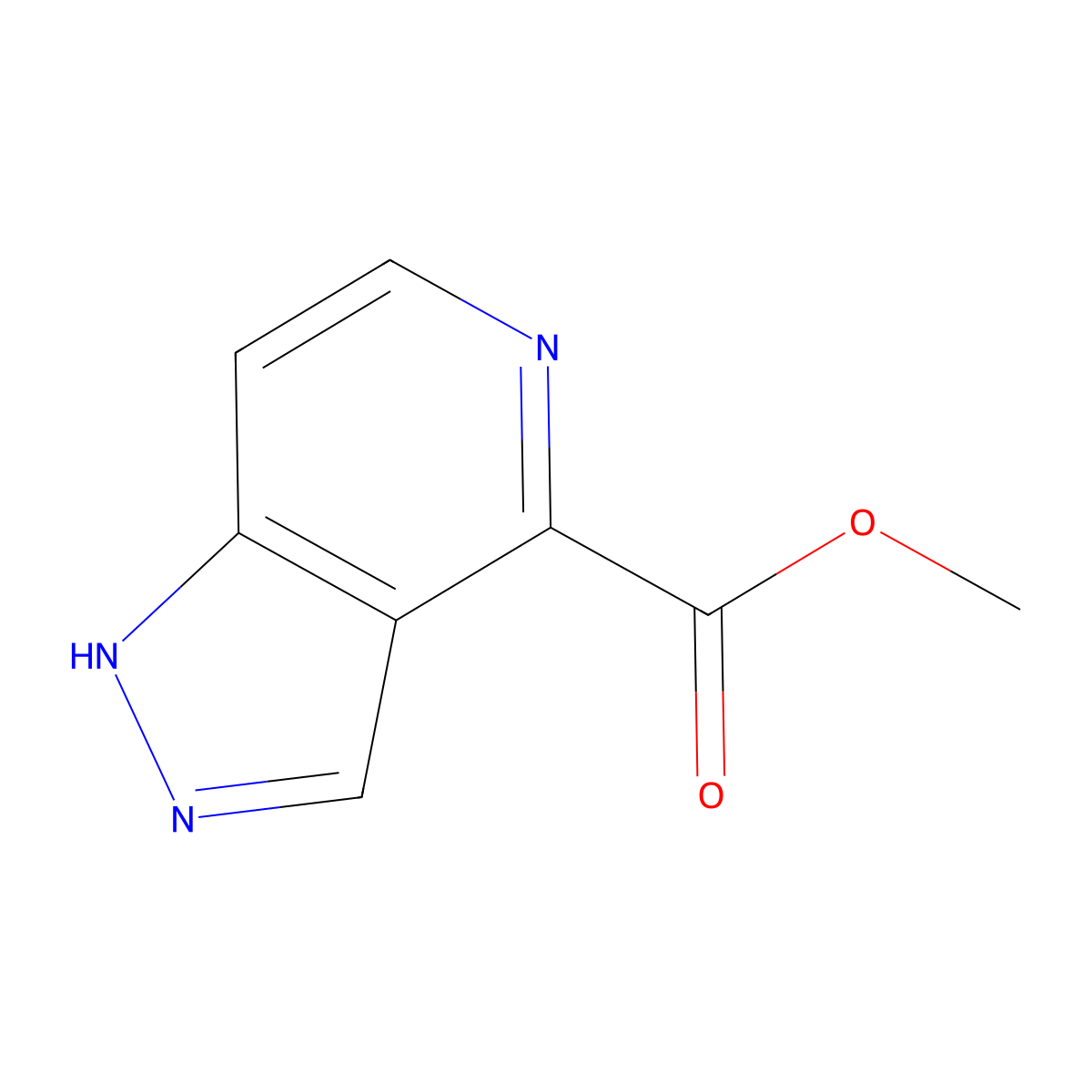 Methyl 1H-pyrazolo[4,3-C]pyridine-4-carboxylate molecular structure, CAS 1140239-96-8