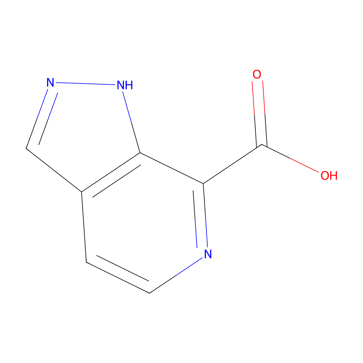 1H-Pyrazolo[3,4-c]pyridine-7-carboxylic acid molecular structure, CAS 1140239-98-0