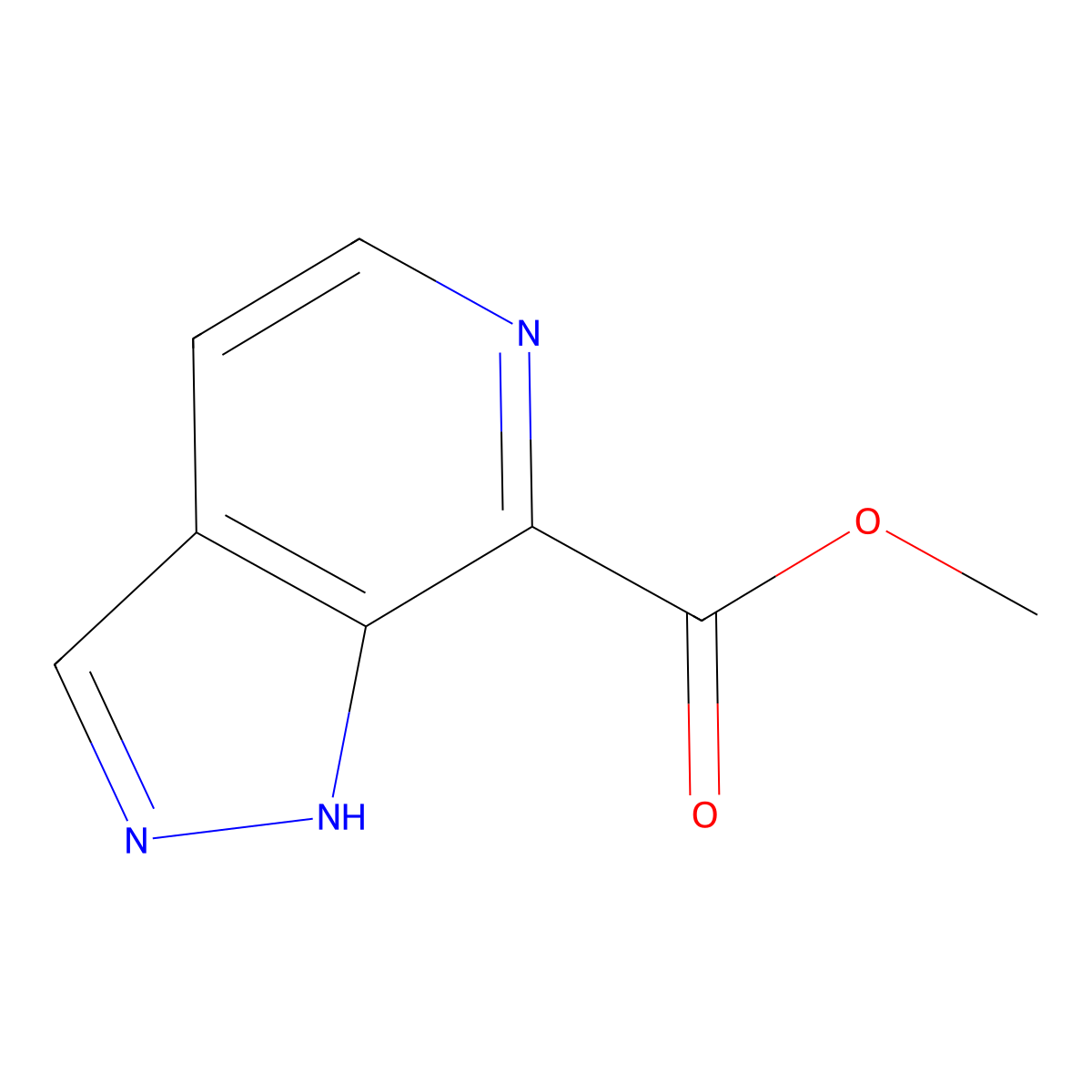 Methyl 1H-pyrazolo[3,4-C]pyridine-7-carboxylate molecular structure, CAS 1140240-00-1