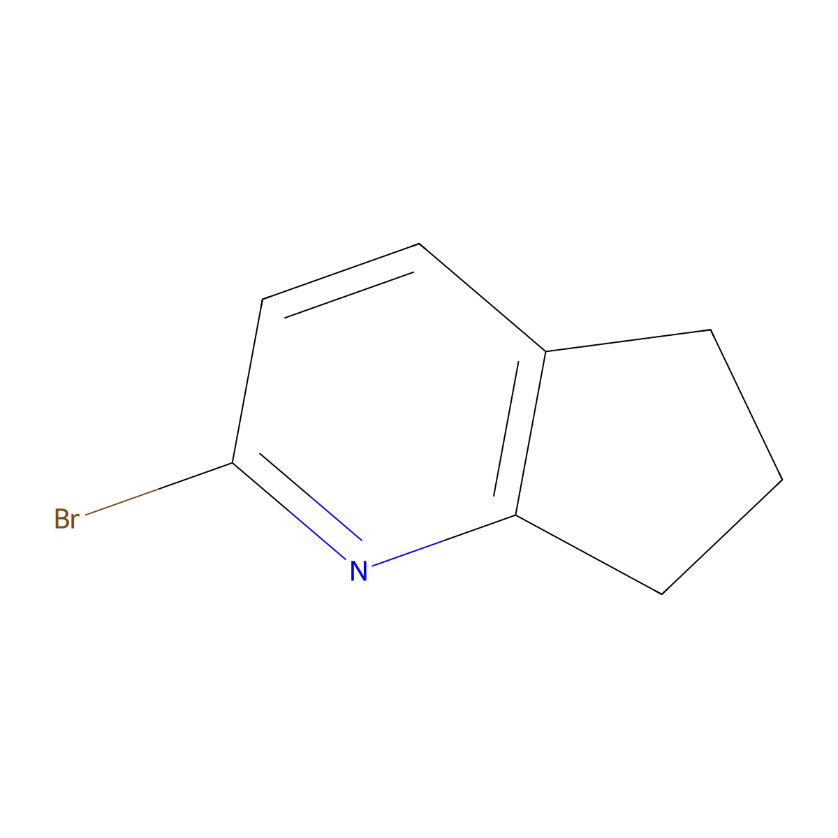 2-Bromo-6,7-dihydro-5H-cyclopenta[b]pyridine molecular structure, CAS 1140240-18-1