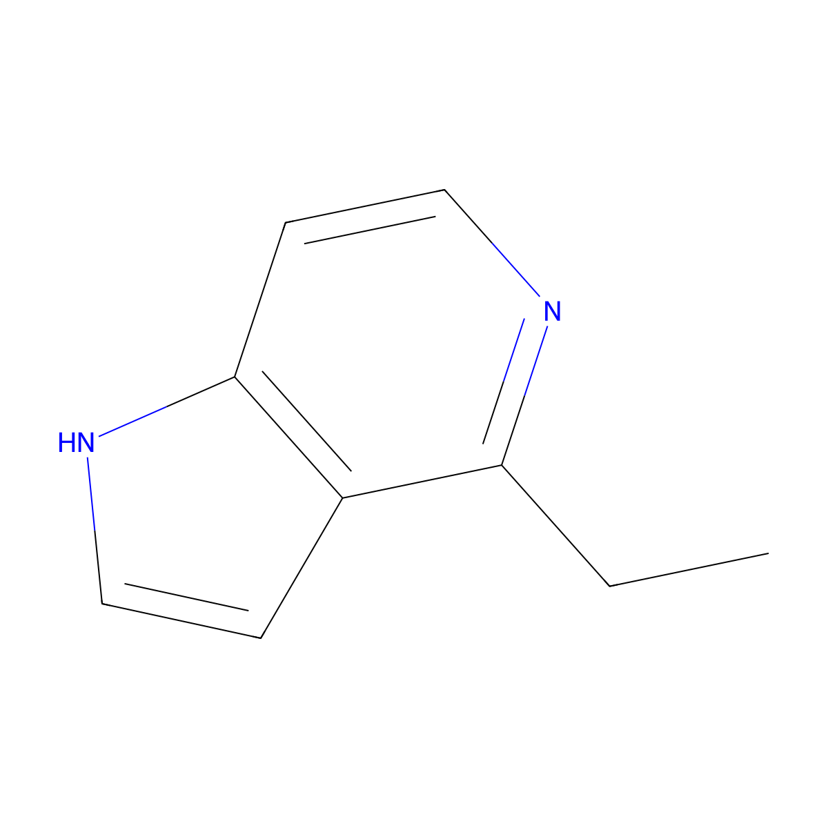 4-ethyl-1H-pyrrolo[3,2-c]pyridine molecular structure, CAS 1140240-24-9