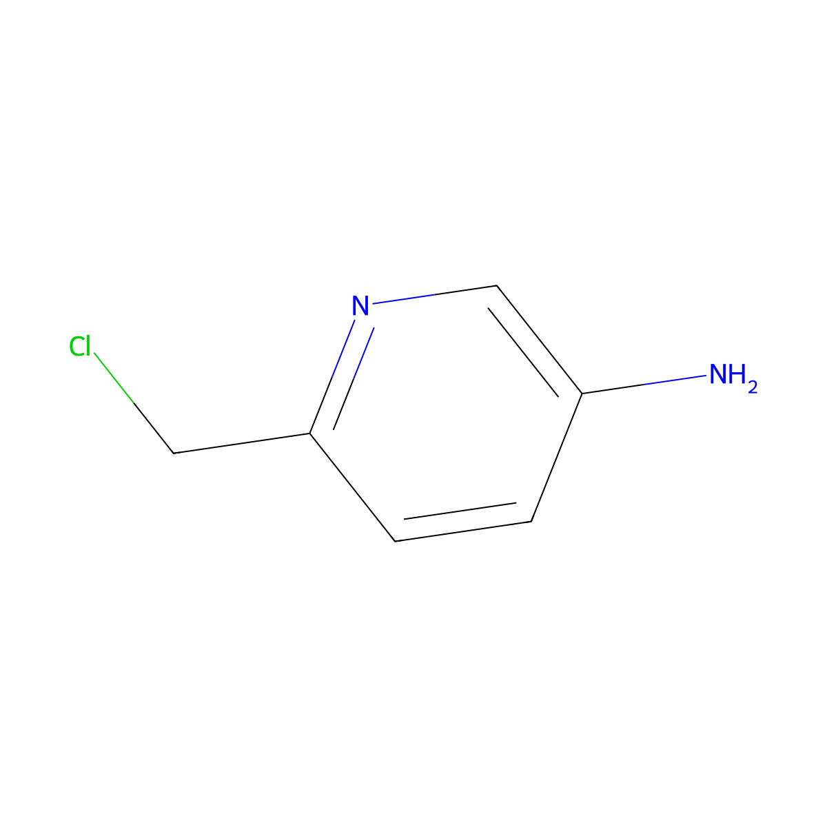 6-(Chloromethyl)pyridin-3-amine molecular structure, CAS 1140241-24-2