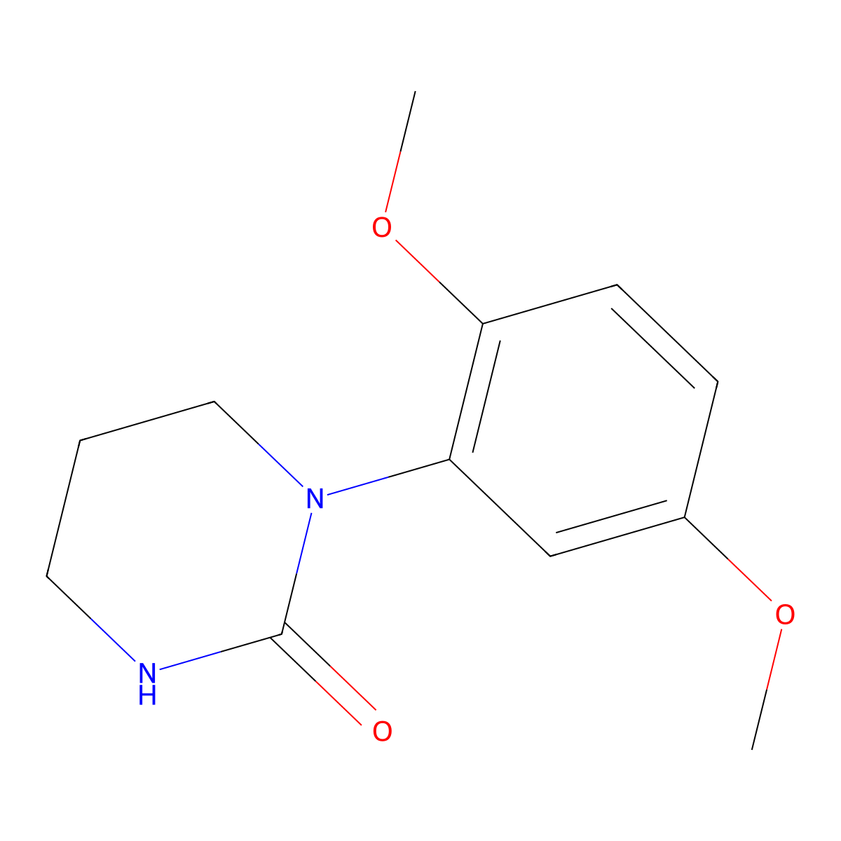1-(2,5-Dimethoxyphenyl)-1,3-diazinan-2-one molecular structure, CAS 1140241-93-5