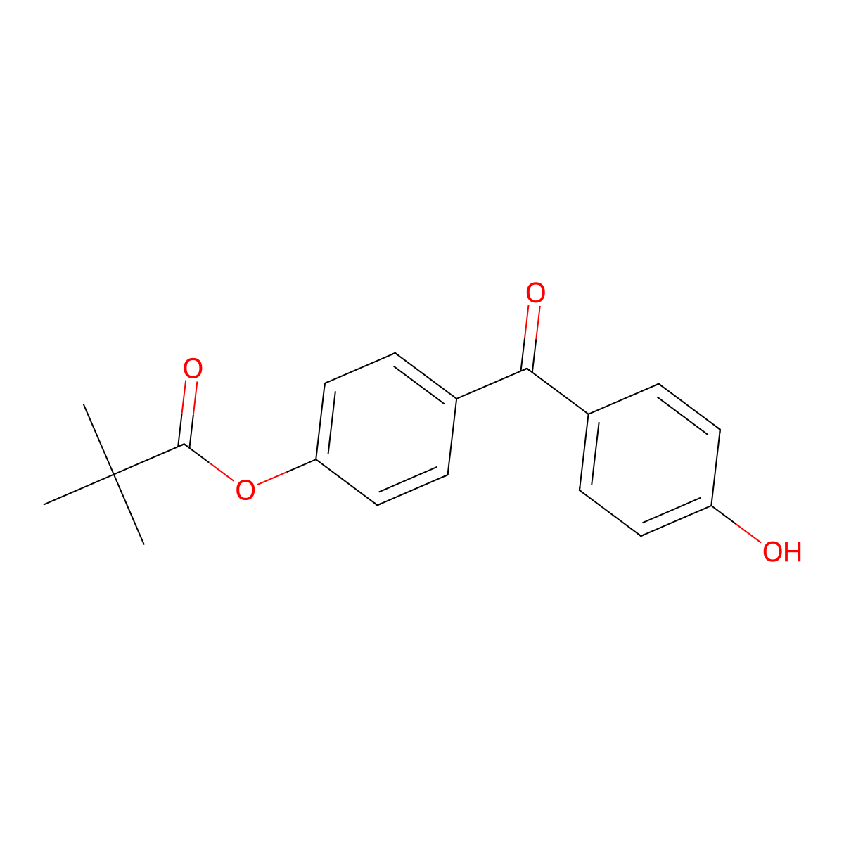 4-Hydroxy-4'-(trimethylacetoxy)benzophenone molecular structure, CAS 114031-67-3