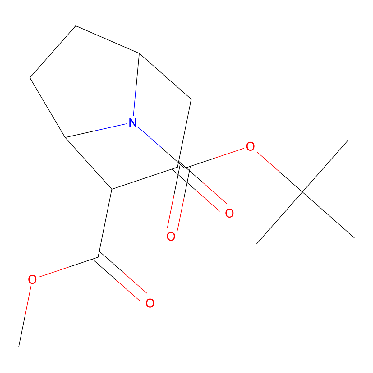 8-Tert-butyl 2-methyl 3-oxo-8-azabicyclo[3.2.1]octane-2,8-dicarboxylate molecular structure, CAS 1140321-06-7