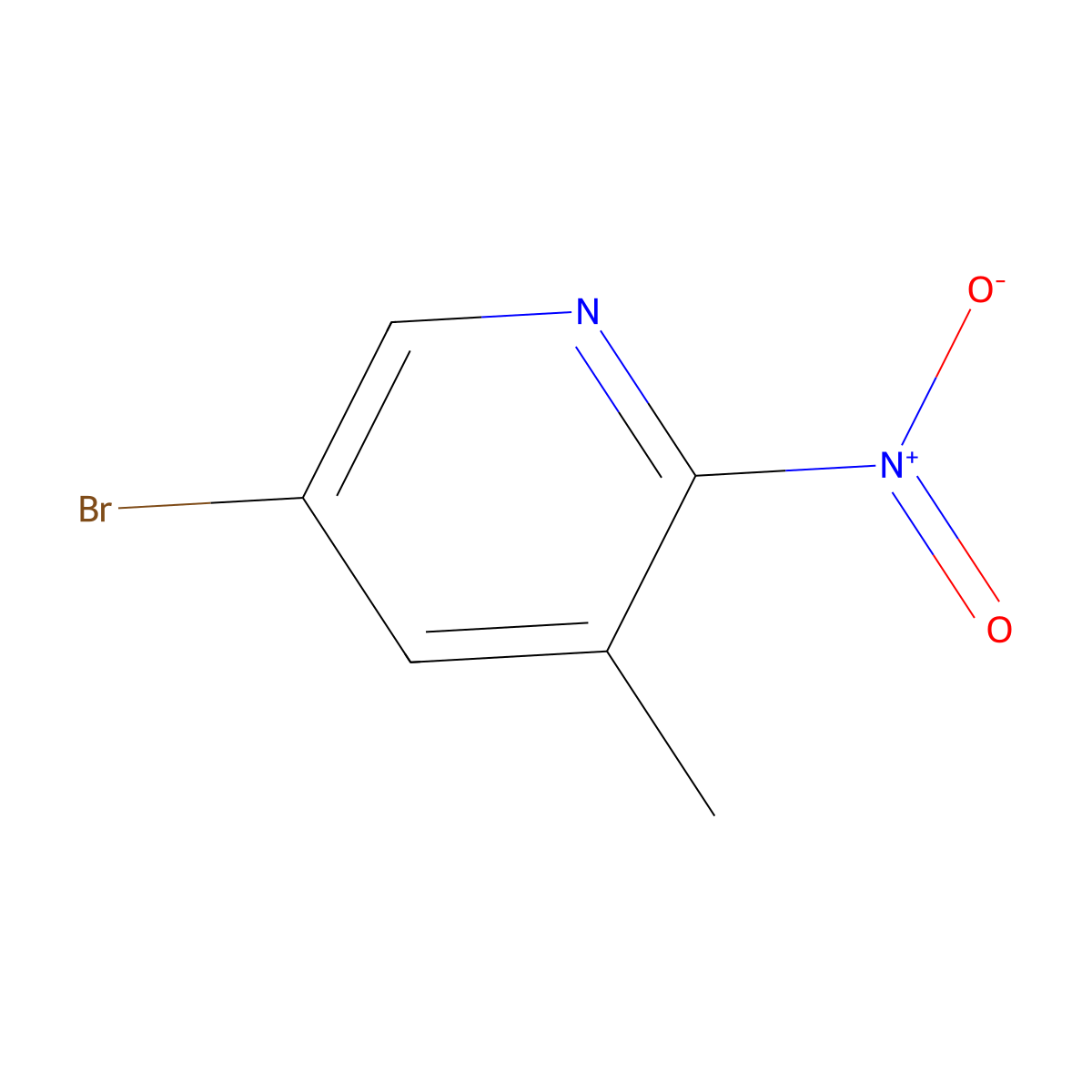 5-Bromo-3-methyl-2-nitropyridine molecular structure, CAS 114042-02-3