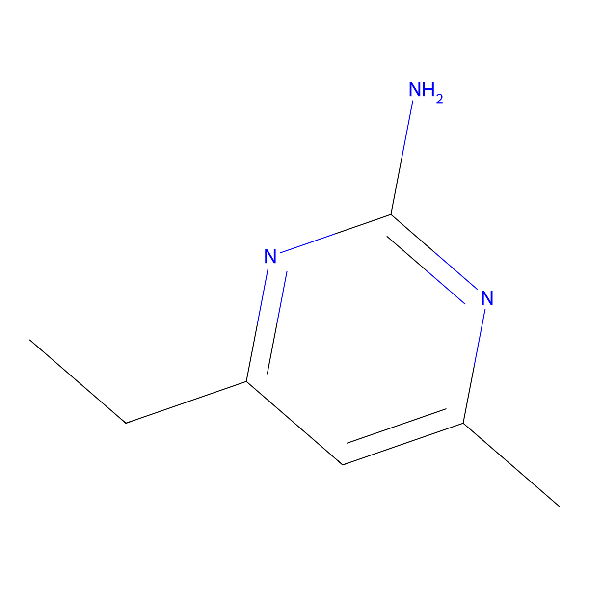4-Ethyl-6-methylpyrimidin-2-amine molecular structure, CAS 114042-92-1