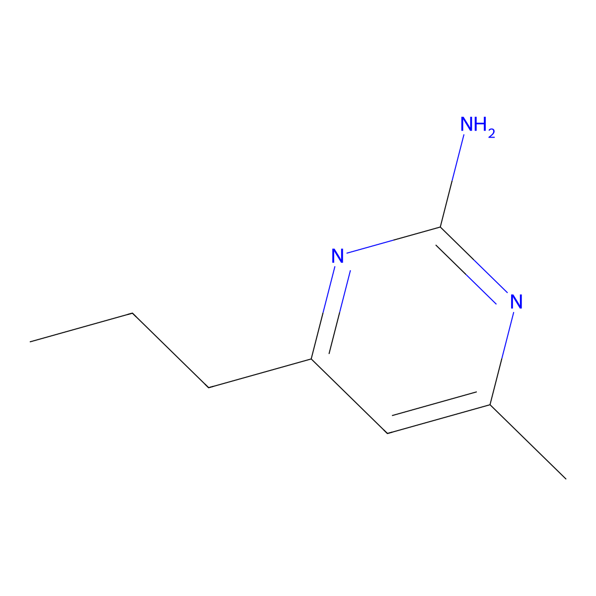 4-Methyl-6-propyl-2-pyrimidinamine molecular structure, CAS 114042-93-2