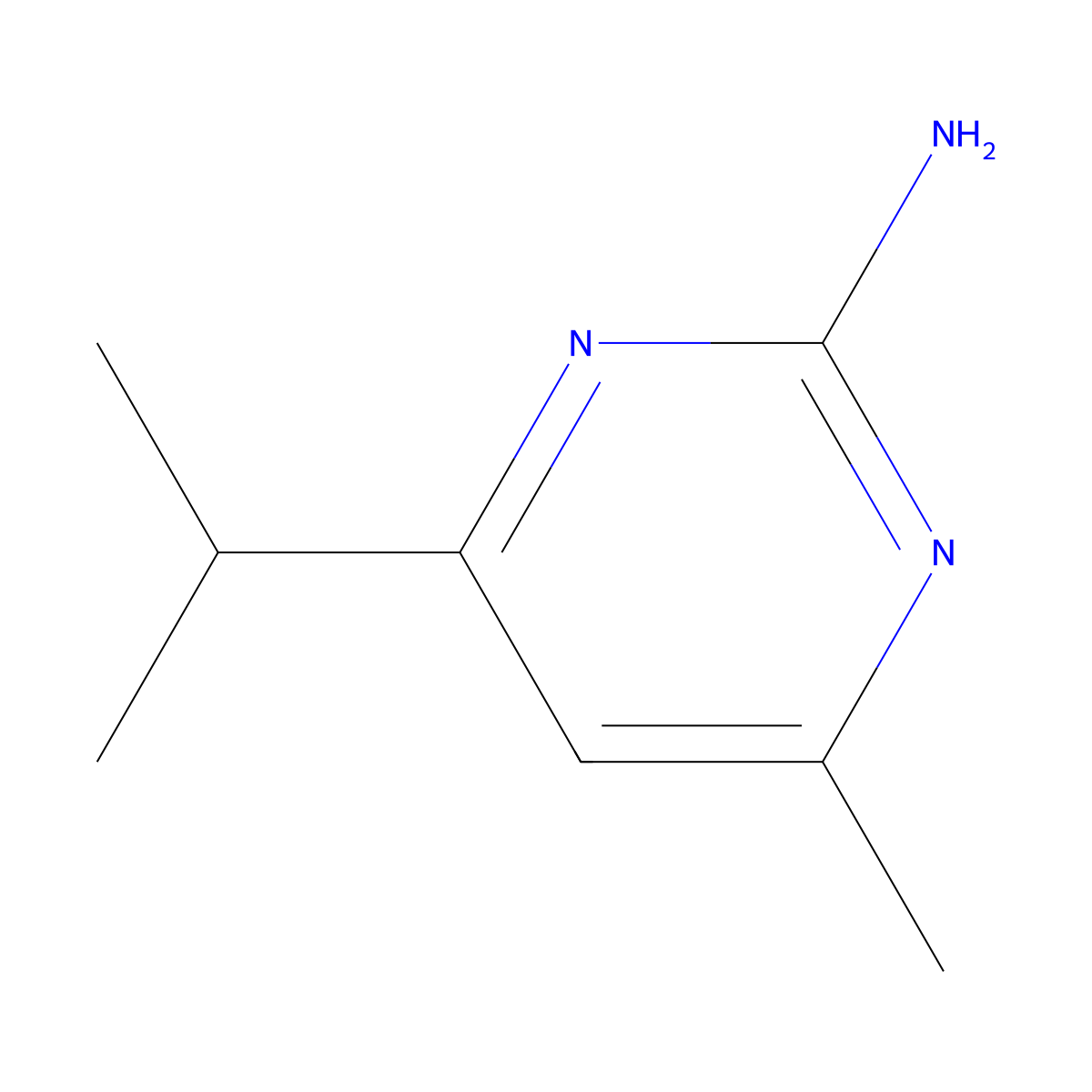 4-Isopropyl-6-methylpyrimidin-2-amine molecular structure, CAS 114042-94-3