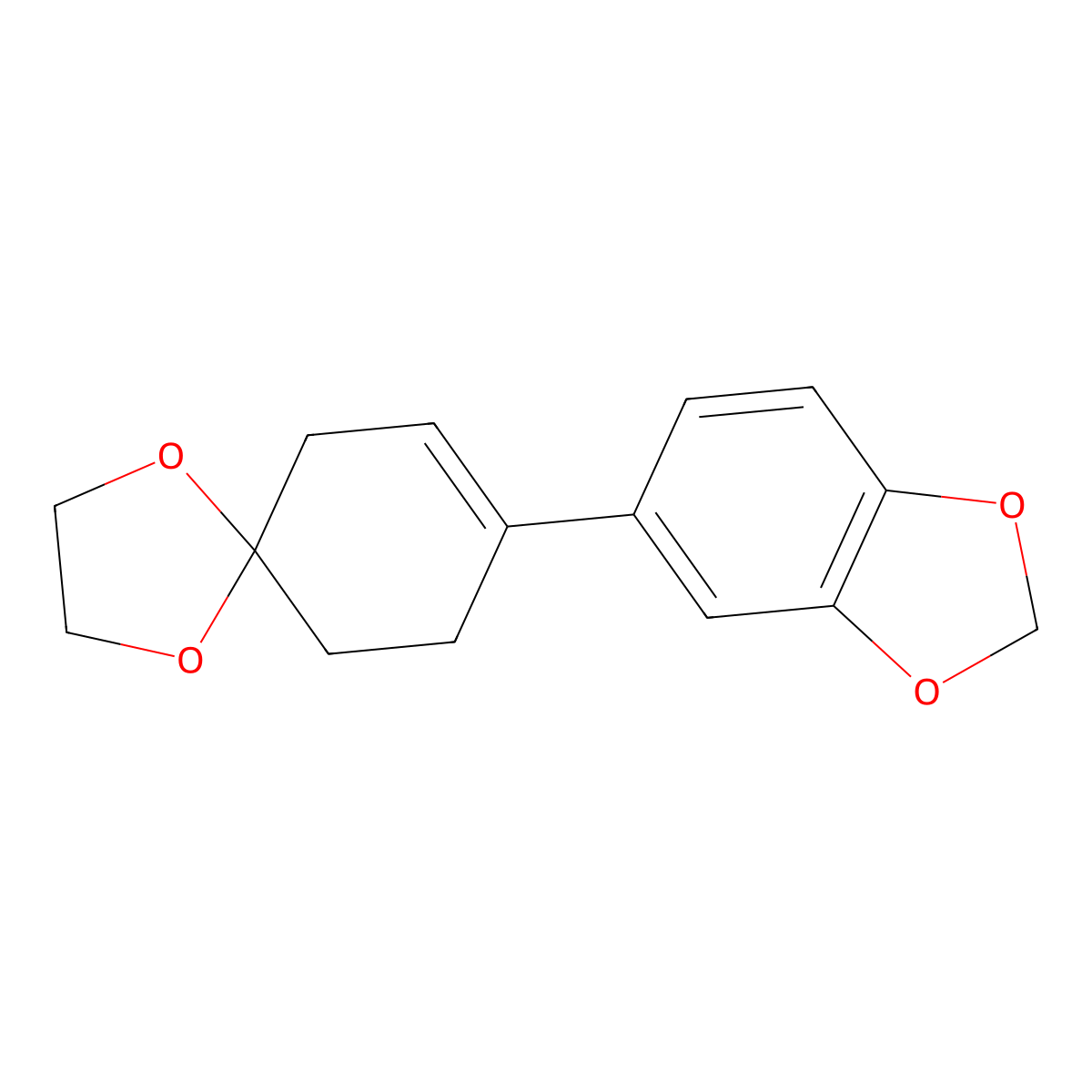 1,4-Dioxaspiro[4.5]dec-7-ene, 8-(1,3-benzodioxol-5-yl)- molecular structure, CAS 114046-96-7