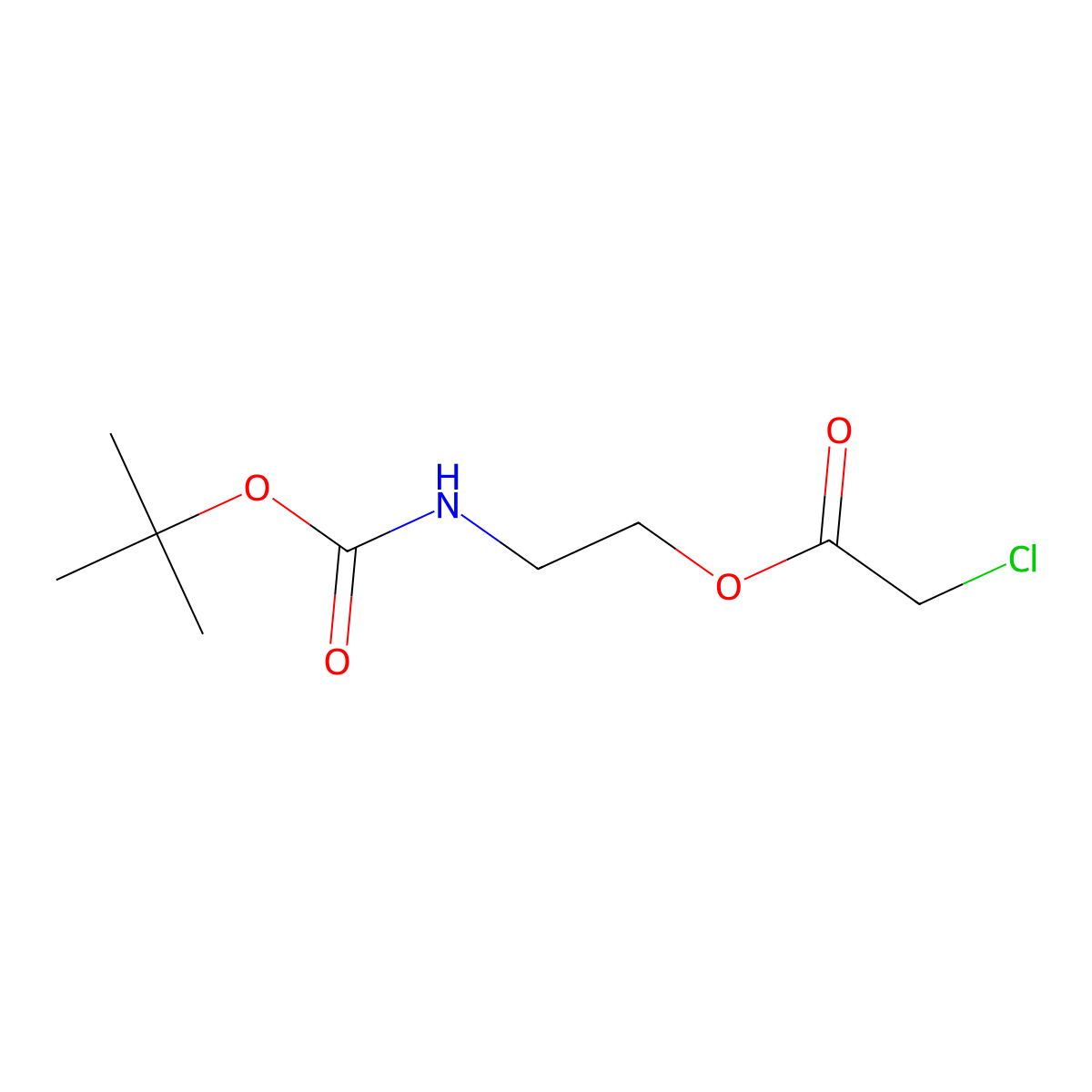 2-(Tert-butoxycarbonylamino)ethyl 2-chloroacetate molecular structure, CAS 1140502-96-0
