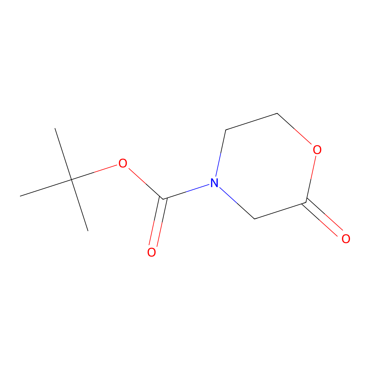 1,1-Dimethylethyl 2-oxo-4-morpholinecarboxylate molecular structure, CAS 1140502-97-1