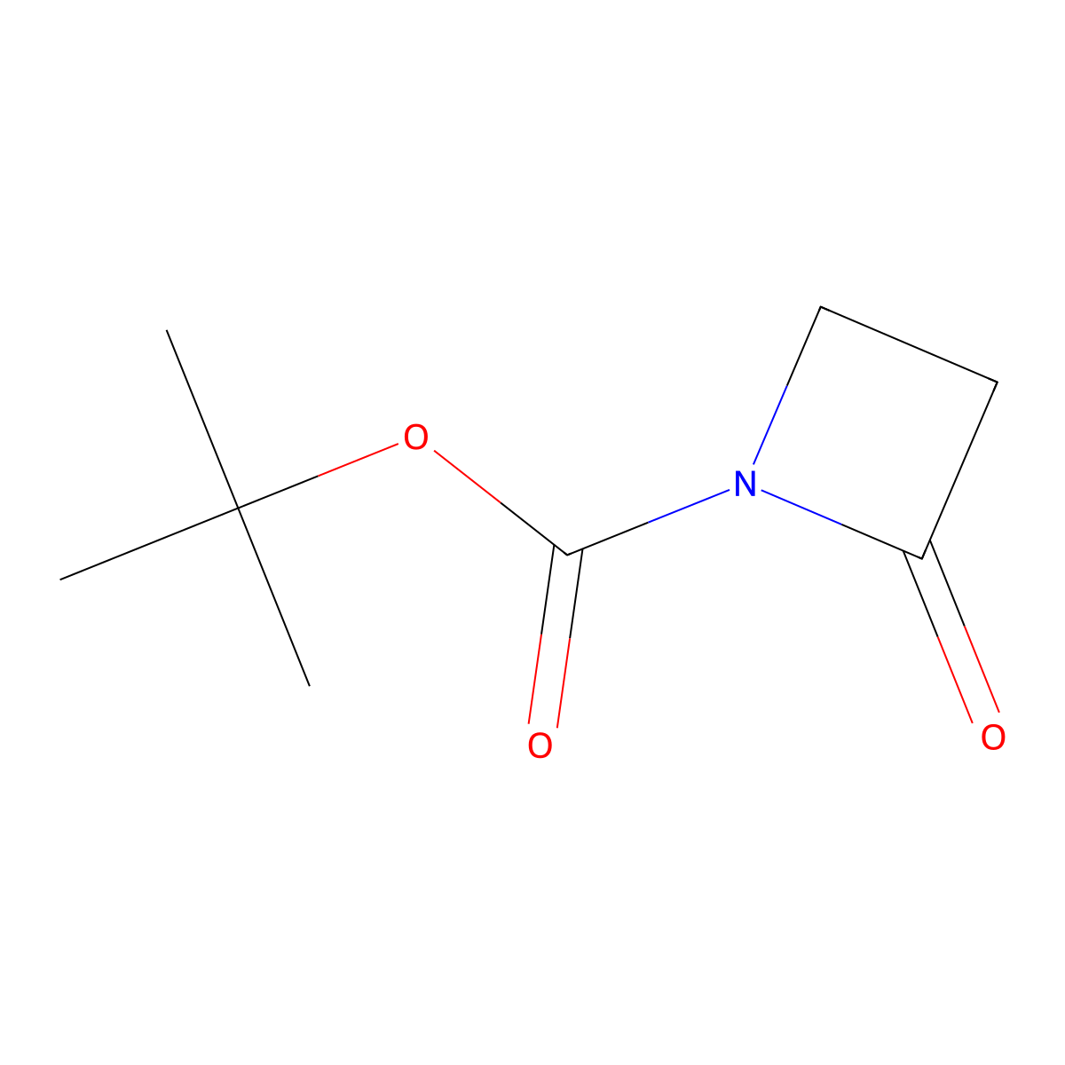 tert-Butyl 2-oxoazetidine-1-carboxylate molecular structure, CAS 1140510-99-1