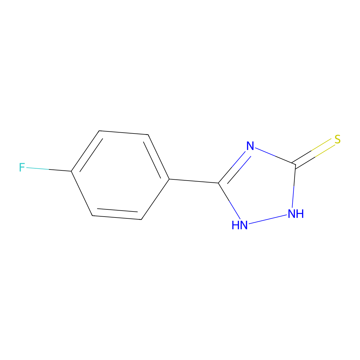 5-(4-Fluorophenyl)-1,2-dihydro-3H-1,2,4-triazole-3-thione molecular structure, CAS 114058-91-2