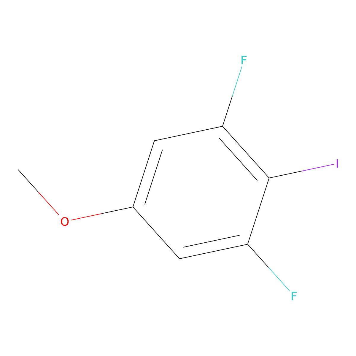 1,3-Difluoro-2-iodo-5-methoxybenzene molecular structure, CAS 1140622-69-0