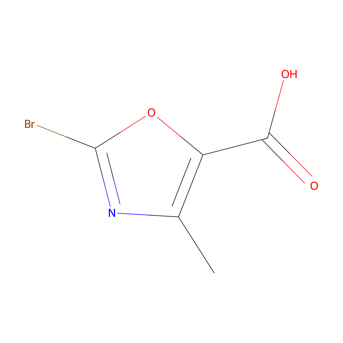 2-Bromo-4-methyl-1,3-oxazole-5-carboxylic acid molecular structure, CAS 1140626-96-5