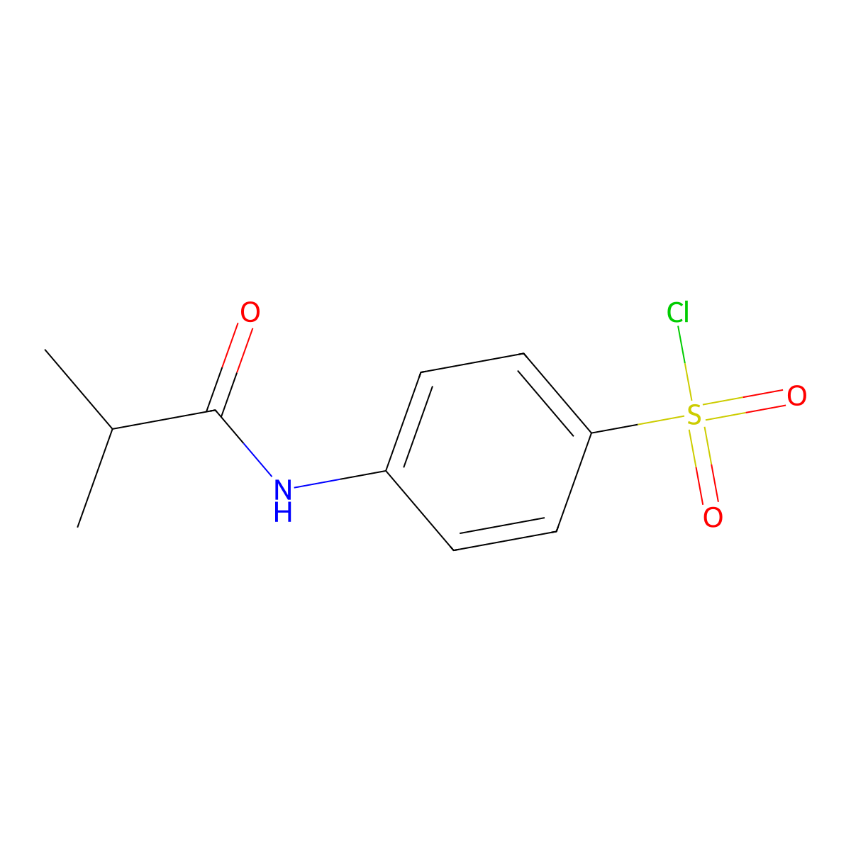 4-(2-Methylpropanamido)benzene-1-sulfonyl chloride molecular structure, CAS 114063-95-5