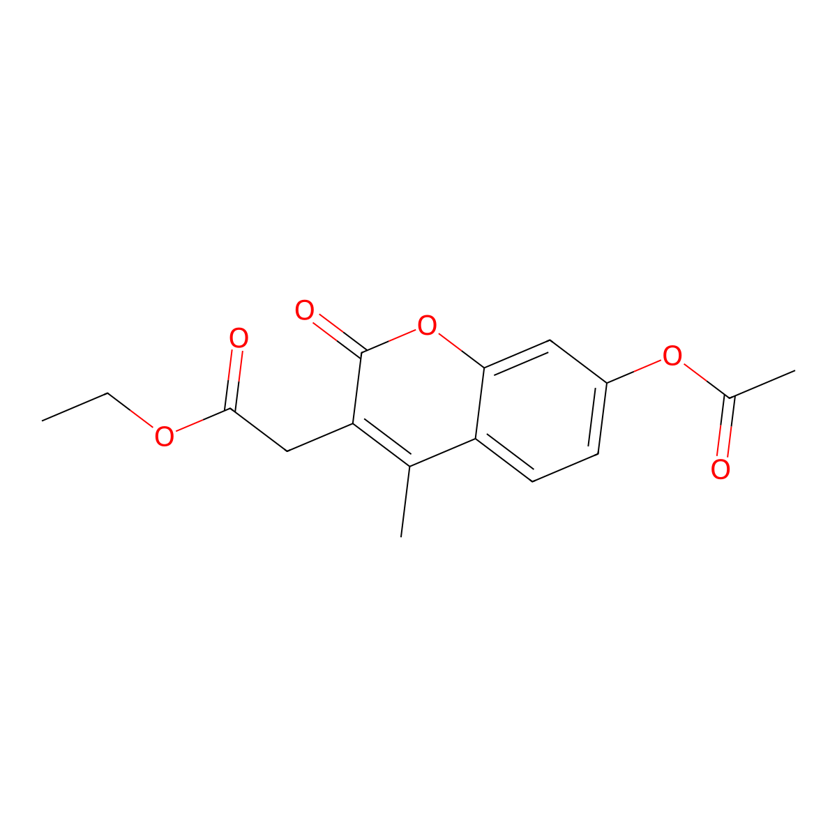 ethyl [7-(acetyloxy)-4-methyl-2-oxo-2H-chromen-3-yl]acetate molecular structure, CAS 114067-18-4