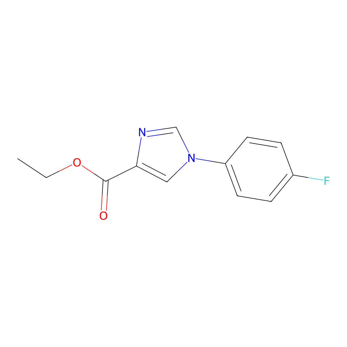 Ethyl 1-(4-fluorophenyl)-1H-imidazole-4-carboxylate molecular structure, CAS 114067-93-5