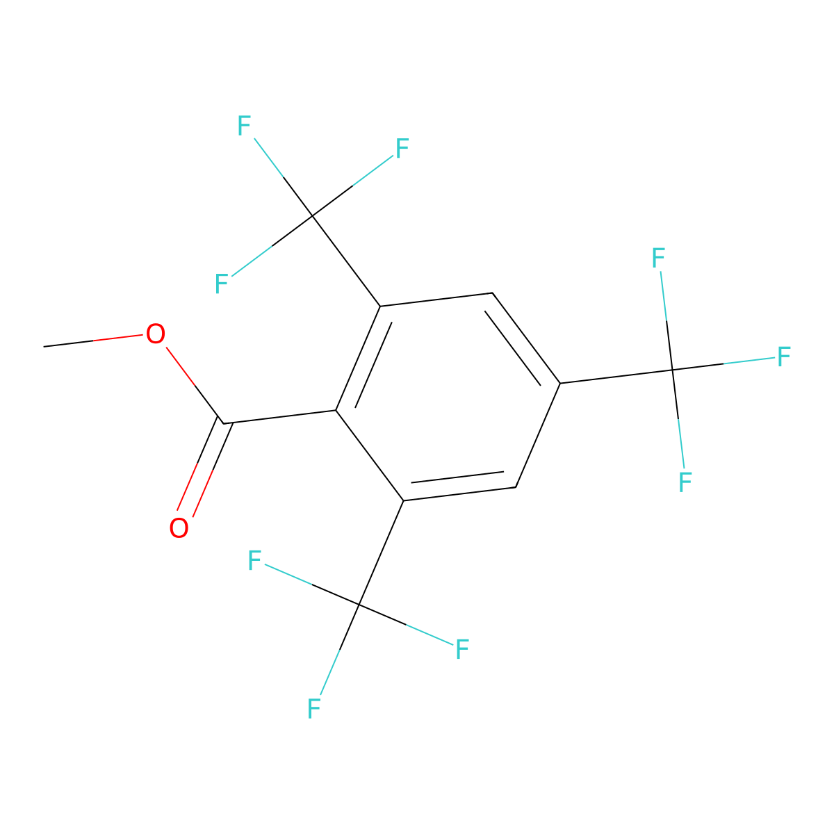 Methyl 2,4,6-Tris(trifluoromethyl)benzoate molecular structure, CAS 114071-23-7