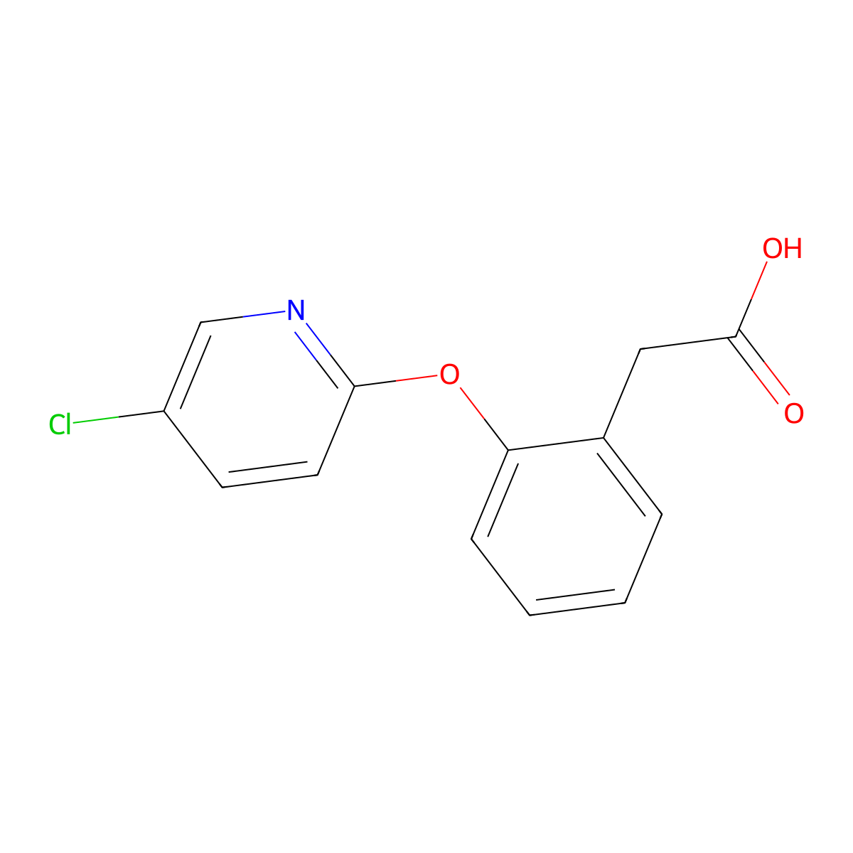 2-{2-[(5-Chloropyridin-2-yl)oxy]phenyl}acetic acid molecular structure, CAS 114077-37-1