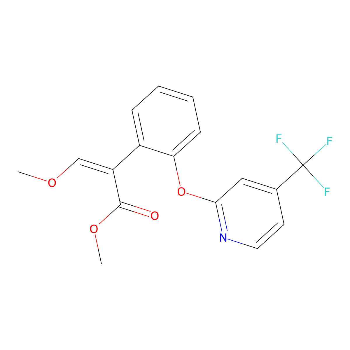 Methyl (E)-3-Methoxy-2-[2-[[4-(trifluoromethyl)-2-pyridyl]oxy]phenyl]acrylate molecular structure, CAS 114077-75-7