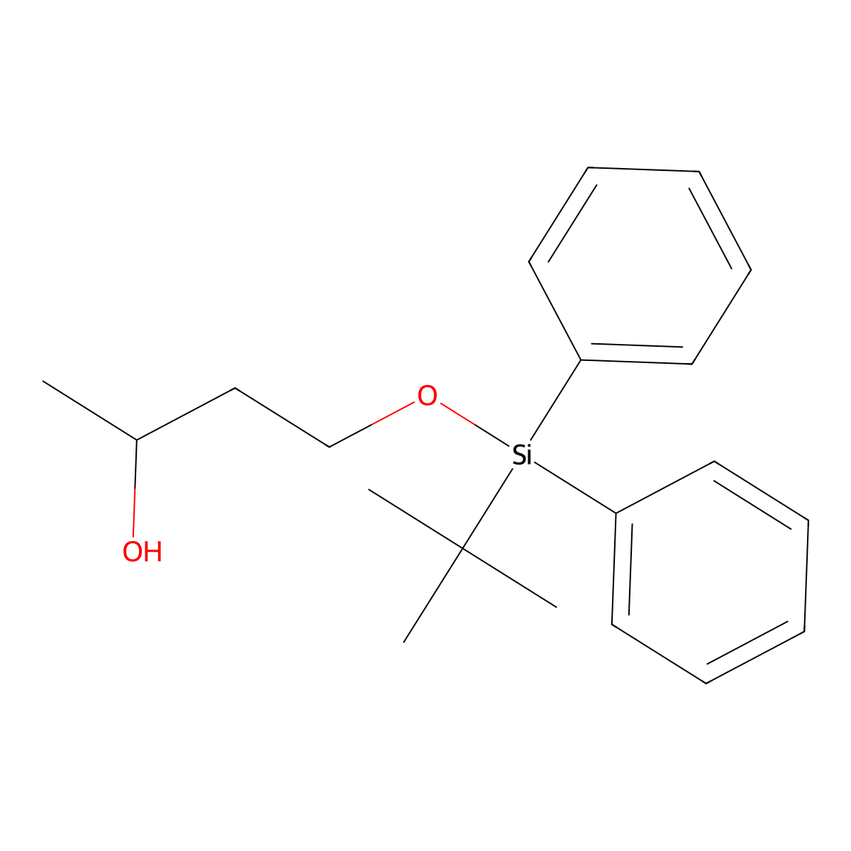 2-Butanol, 4-[[(1,1-dimethylethyl)diphenylsilyl]oxy]- molecular structure, CAS 114079-44-6