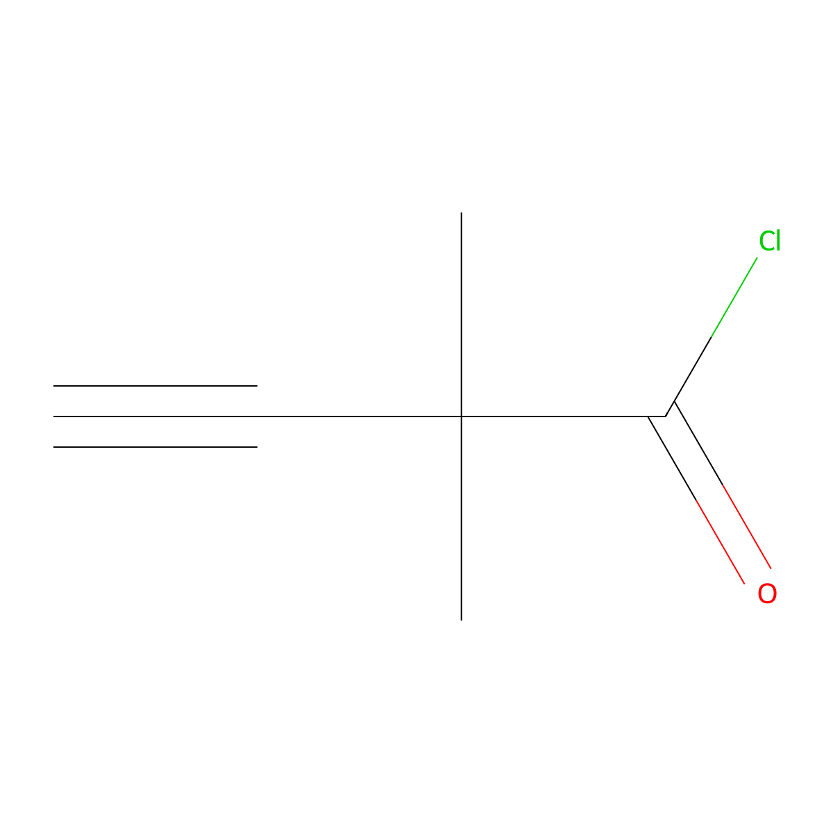 2,2-Dimethylbut-3-ynoyl chloride molecular structure, CAS 114081-07-1