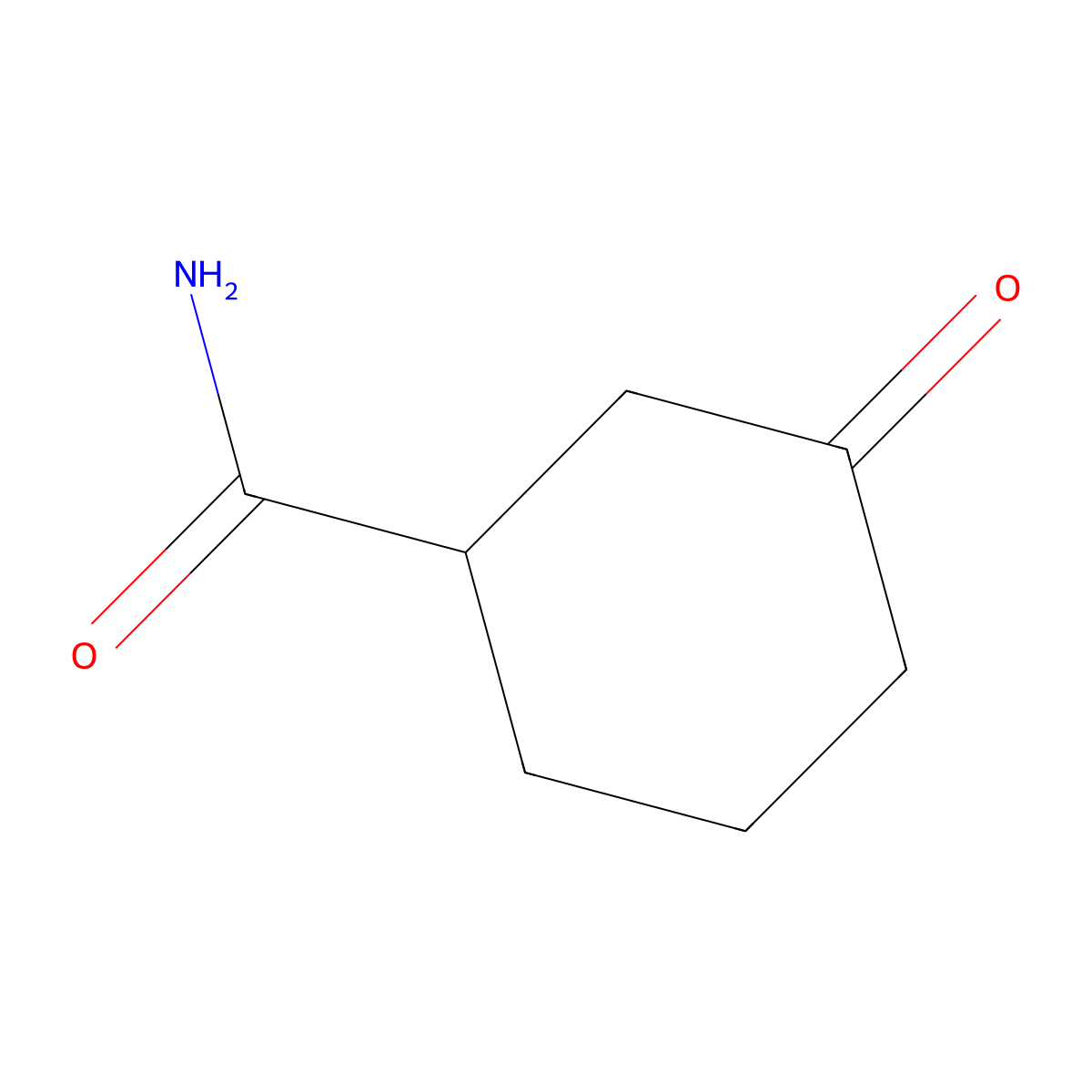 3-Oxocyclohexane-1-carboxamide molecular structure, CAS 1140815-79-7