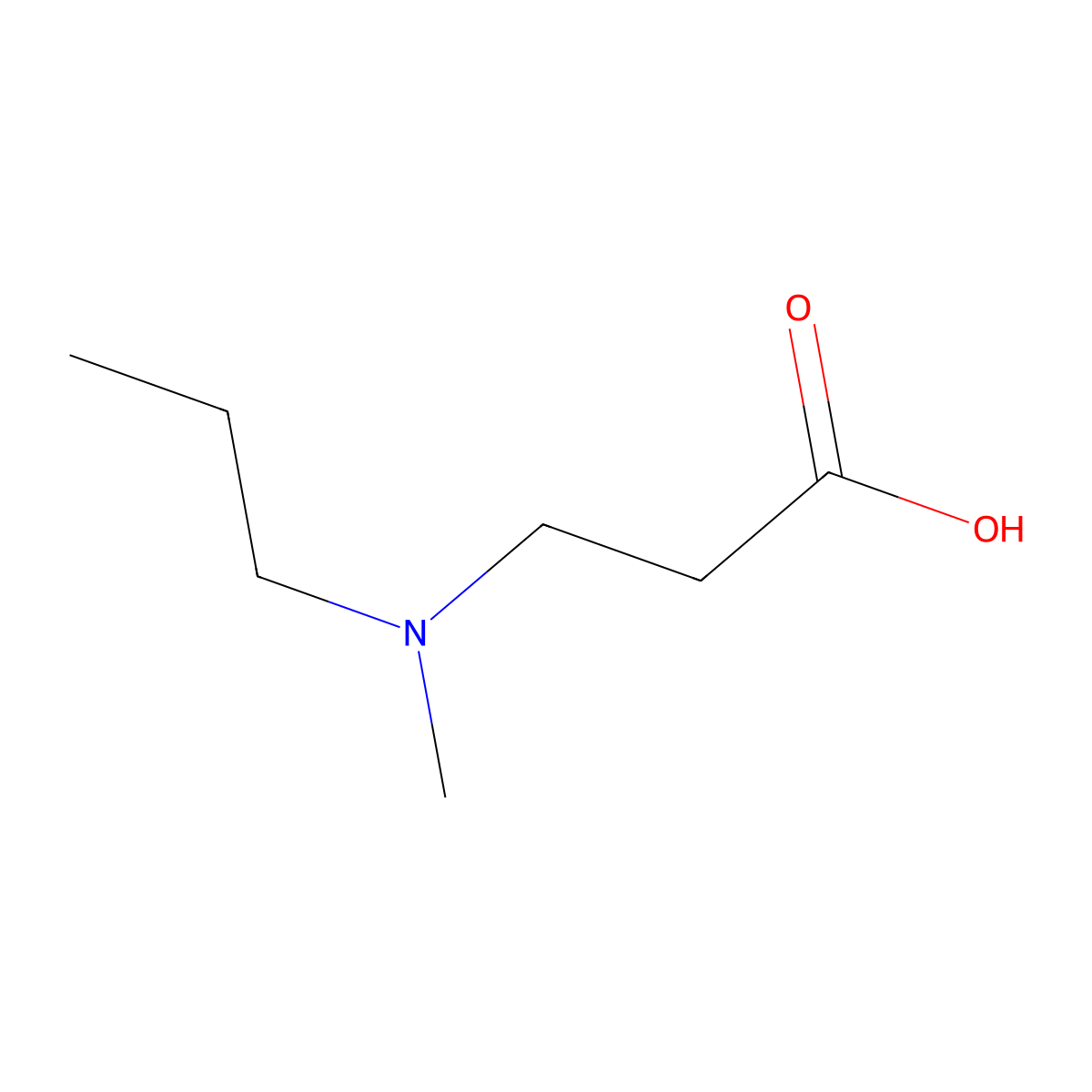 3-[Methyl(propyl)amino]propanoic acid molecular structure, CAS 114084-60-5