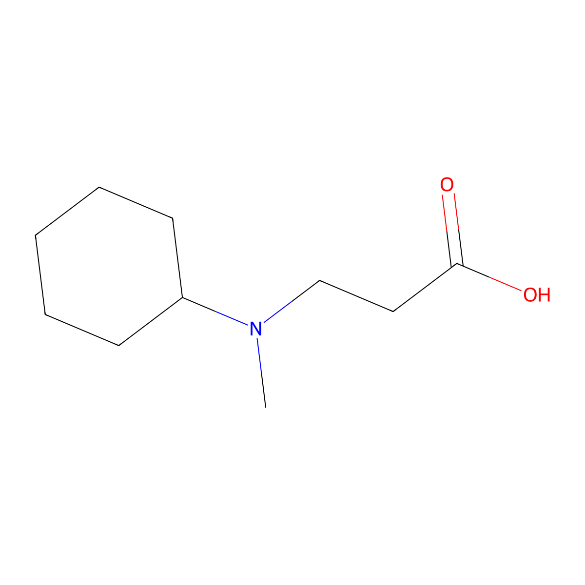 3-(cyclohexylmethylamino)propanoic Acid molecular structure, CAS 114084-70-7
