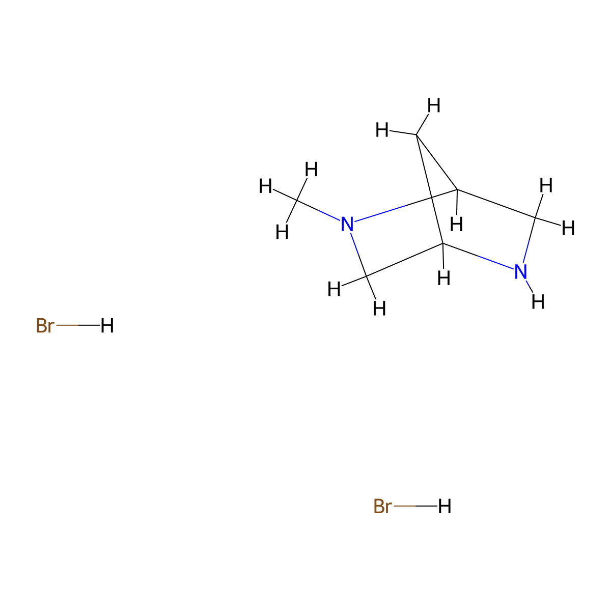 2-Methyl-2,5-diazabicyclo[2.2.1]heptane dihydrobromide molecular structure, CAS 114086-15-6