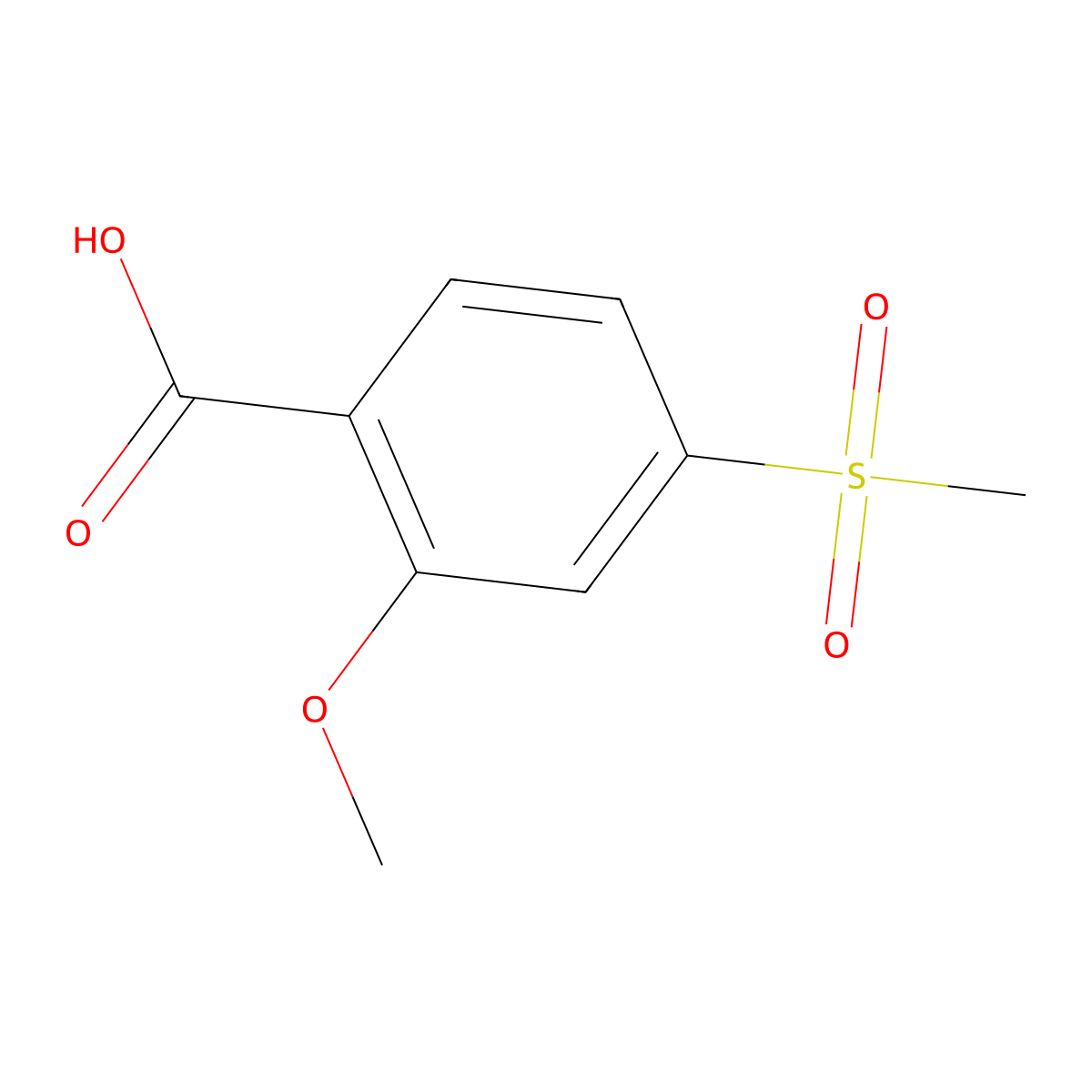 2-Methoxy-4-(methylsulfonyl)benzoic acid molecular structure, CAS 114086-41-8