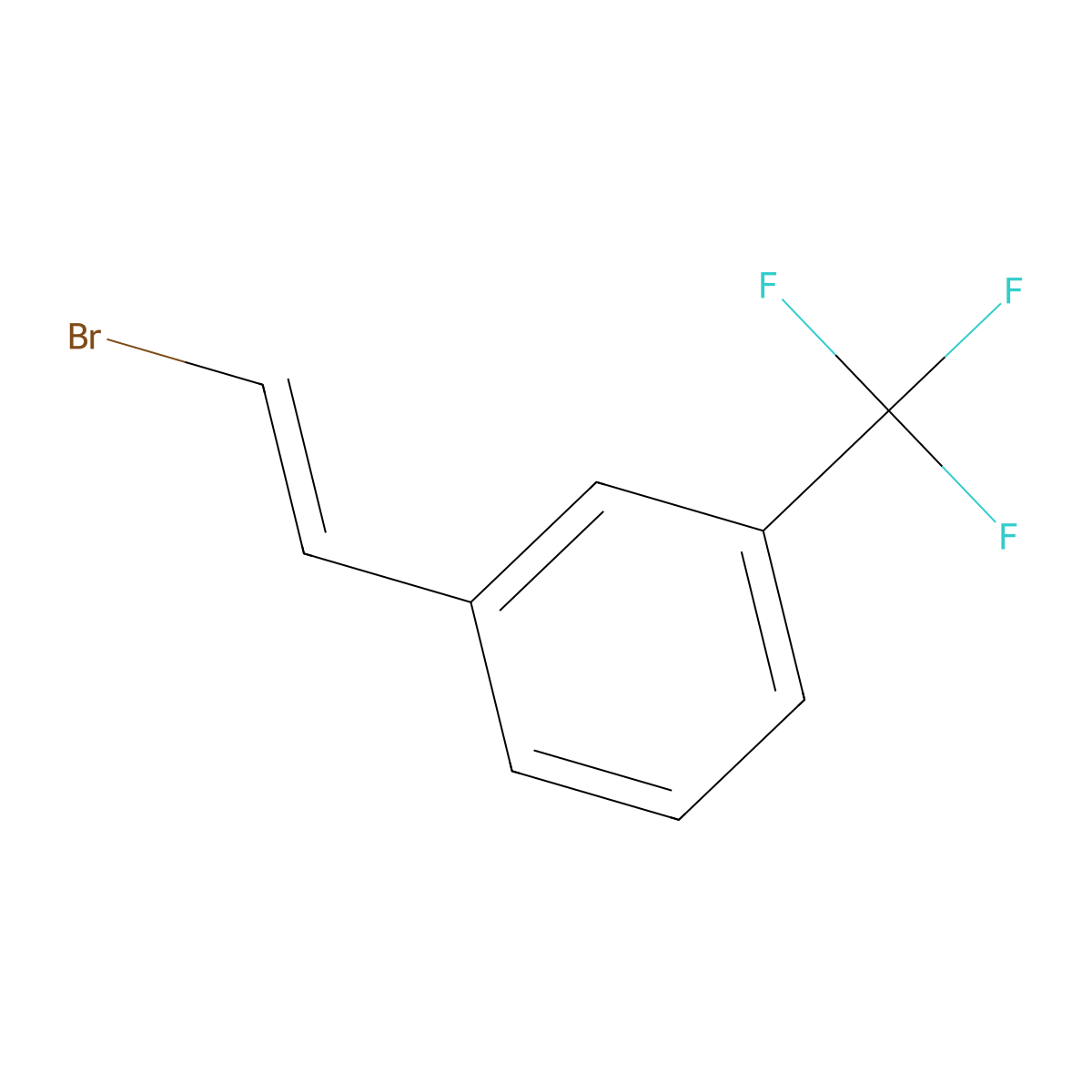 1-((E)-2-bromoethenyl)-3-(trifluoromethyl)benzene molecular structure, CAS 114092-59-0