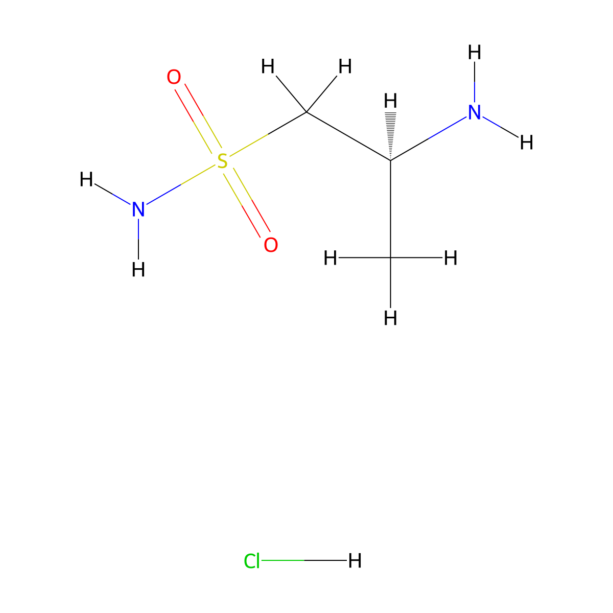 (2S)-2-aminopropane-1-sulfonamide hydrochloride molecular structure, CAS 1140948-90-8