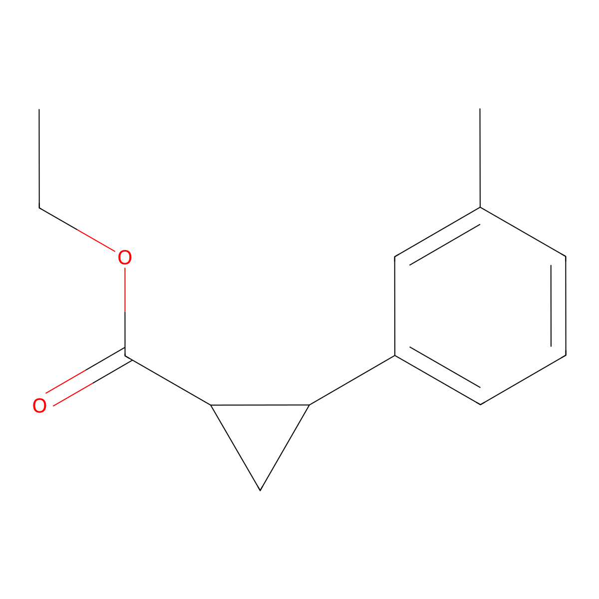 Ethyl 2-(m-tolyl)cyclopropanecarboxylate molecular structure, CAS 114095-56-6