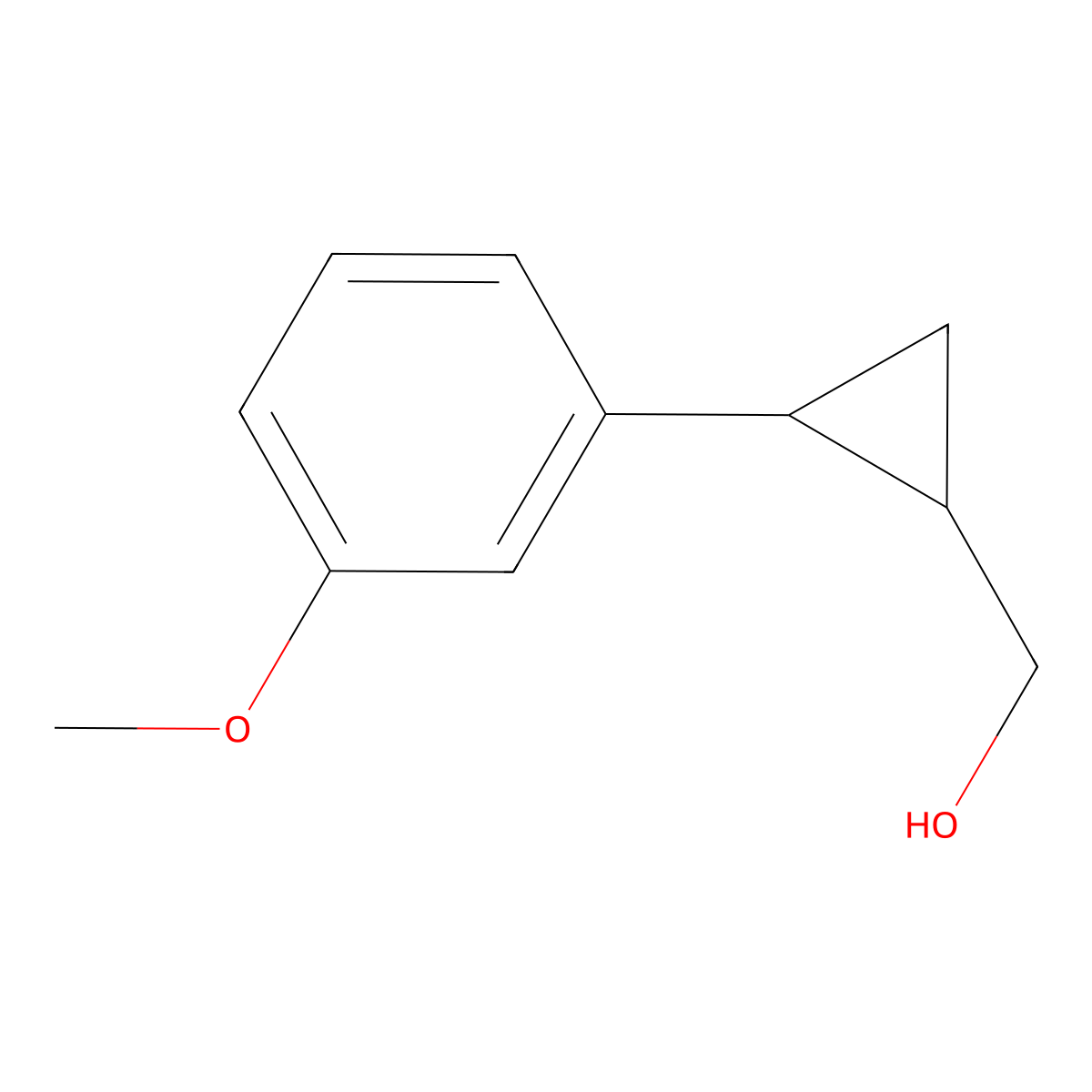 trans-2-(3-Methoxyphenyl)cyclopropylmethanol molecular structure, CAS 114095-60-2