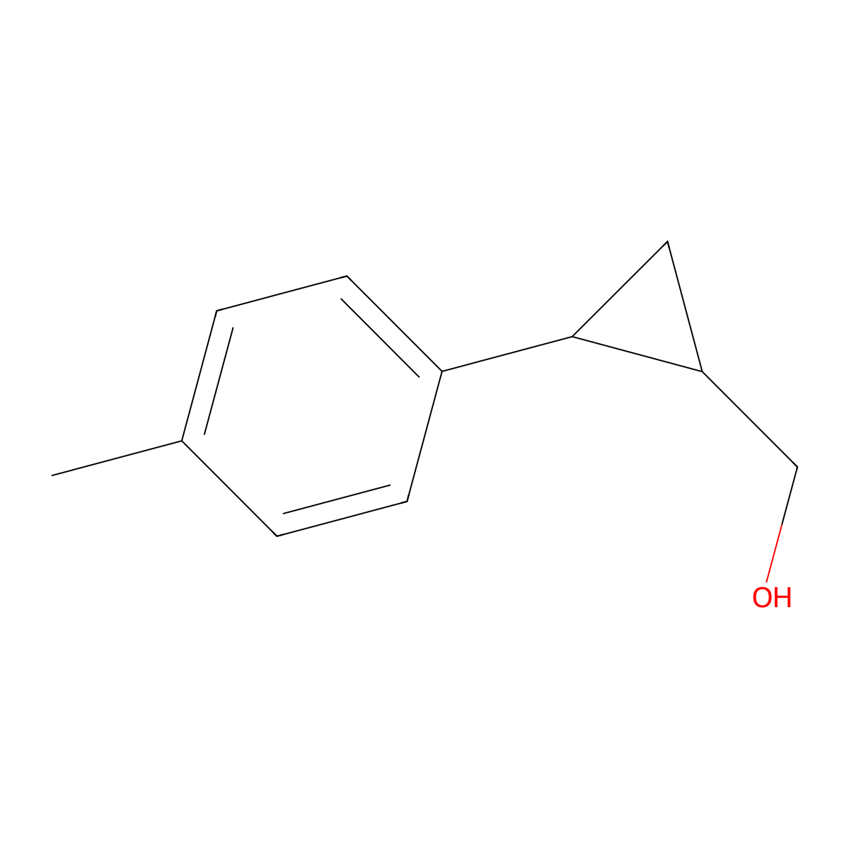 (trans-2-(p-Tolyl)cyclopropyl)methanol molecular structure, CAS 114095-61-3