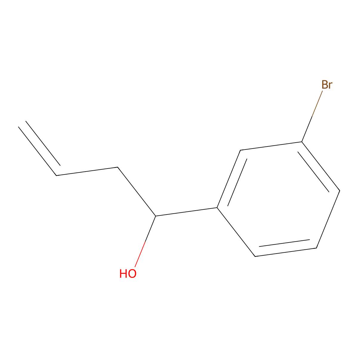 1-(3-Bromophenyl)but-3-en-1-ol molecular structure, CAS 114095-73-7