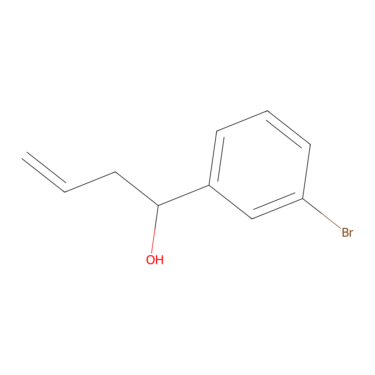 1-(3-Bromophenyl)but-3-en-1-ol molecular structure, CAS 114095-73-7